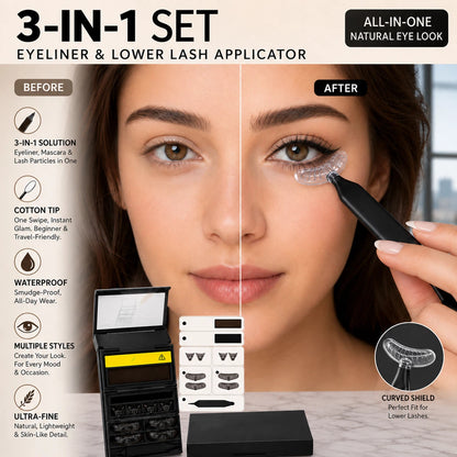 ✨ 3-in-1 Eye Makeup Stamp Kit – Create Perfect Eyeliner, Lash Looks & Beauty Marks in Seconds 💕