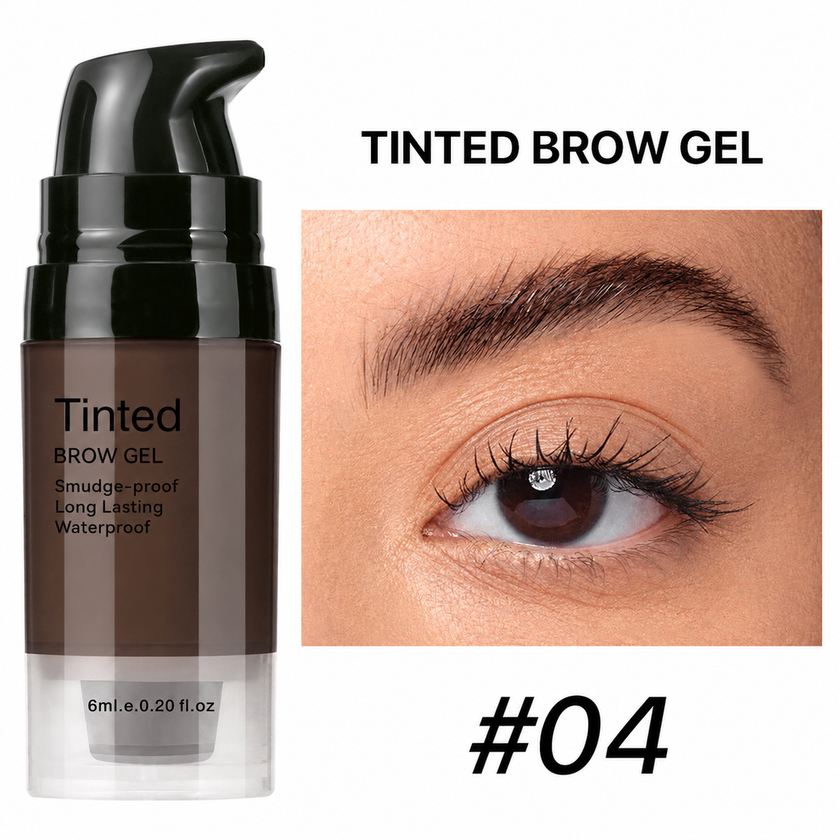 3D Brow Sculpt Tinted Eyebrow Gel – Natural Fuller-Looking Brows, 24H Waterproof & Smudge-Proof Hold